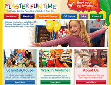 Tablet Screenshot of plasterfuntime.com